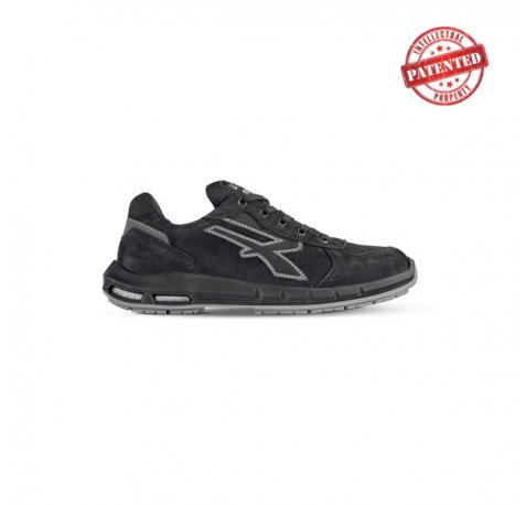 Upower Shedir Plus S ESD Calzado de Seguridad Altos - Talla 45 - Cuero Nubuck Resistente al Agua, Puntera de Aluminio, Suela Antideslizante con Inserto Anti-Fatiga, Proteccion S3S CI FO SR - Color Negro