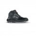 Upower Gippo RS S Calzado de Seguridad Botines - Talla 38 - Empeine Piel Flor, Hidrofugos, AirToe Composite, Antiperforacion, Antideslizante, Suela PU/PU, Proteccion S3S FO SR - Color Negro