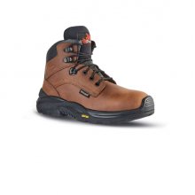 Upower Iron RS S Calzado de Seguridad Botines - Talla 44 - Empeine Piel Pull-Up Hidrofugo, Aislamiento Thinsulate, Puntal AirToe Composite, Suela Antideslizante PU/VIBRAM, Proteccion S3S CI HI HRO FO SR - Color Marron