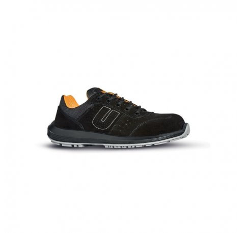 Upower Sun S Calzado de Seguridad Bajos - Talla 35 - Airnet Gamuza, Mesh Transpirable, AirToe Composite, Antiperforacion, Antideslizante, Suela PU/PU, Proteccion S1PS FO SR - Color Negro