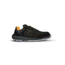 Upower Sun S Calzado de Seguridad Bajos - Talla 45 - Airnet Gamuza, Mesh Transpirable, AirToe Composite, Antiperforacion, Antideslizante, Suela PU/PU, Proteccion S1PS FO SR - Color Negro
