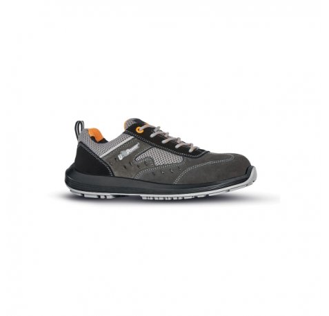 Upower Sprint O ESD Calzado de Seguridad Bajos - Talla 41 - Ligereza y Confort, Gamuza Airnet, Ventilacion Optima, AirToe Composite, Antiperforacion, Antideslizante, Proteccion S1 FO SR - Color Gris Oscuro