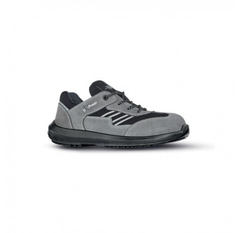 Upower California S Calzado de Seguridad Bajos - Talla 39 - Empeine en Gamuza, Ultraligeros, AirToe Composite, Antiperforacion, Antideslizante, Suela Resistente, Proteccion S1PS FO SR - Color Gris