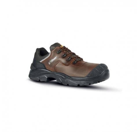 Upower Quebec UK S Calzado de Seguridad Bajos - Talla 37 - Empeine Piel Hidrofugo, Puntera AirToe Composite, Antideslizante, Antiperforacion, Proteccion S3S FO SR - Color Marron