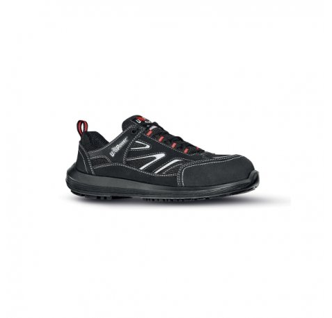 Upower Dardo S Calzado de Seguridad Bajos - Talla 44 - Ligereza y Confort, Puntera AirToe Composite, Antiperforacion, Antideslizante, Suela PU/PU, Proteccion S1PS FO SR - Color Negro