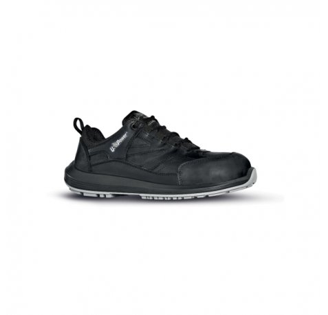 Upower Yukon S Calzado de Seguridad Bajos - Talla 38 - Empeine Piel Hidrofugo, Transpirables, AirToe Composite, Antiperforacion, Antideslizantes, Suela PU/PU, Proteccion S3S FO SR - Color Negro