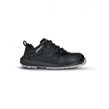 Upower Yukon S Calzado de Seguridad Bajos - Talla 48 - Empeine Piel Pull-Up Hidrofugo, Puntal AirToe Composite, Antiperforacion, Antideslizante, Suela PU/PU, Proteccion S3S FO SR - Color Negro