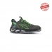 Upower Naos S ESD Calzado de Seguridad Bajos - Talla 47 - Piel Nobuck Hidrorepelente, Collarin Lycra, Escudo Anti-Impactos, Puntera Aluminio, Antideslizante, Proteccion S3S CI FO SR - Color Gris Oscuro/Verde