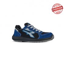 Upower Sky S ESD Calzado de Seguridad Bajos - Talla 45 - Puntera de Aluminio, Suela Antideslizante, Nailon Ultraflexible, Gamuza Suave, Proteccion S1PS FO SR - Color Azul/Negro