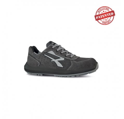 Upower Rigel S ESD Calzado de Seguridad Bajos - Talla 35 - Gamuza Perforada, Puntera de Aluminio, Antideslizante, Suela PU/PU High Rebound, Proteccion S1PS FO SR - Color Gris Oscuro