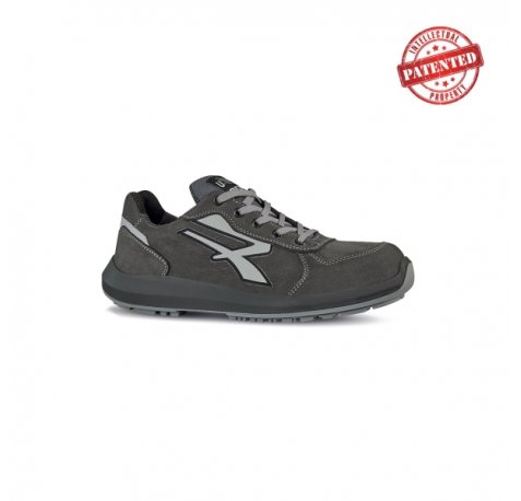 Upower Avion S ESD Calzado de Seguridad Altos - Talla 41 - Cuero Nubuck Resistente, Puntera de Aluminio, Hidrofugos, Antiarrugas, Antideslizantes, Suela PU/PU High Rebound, Proteccion S3S CI FO SR - Color Gris Oscuro