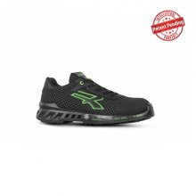 Upower Steve S ESD Calzado de Seguridad Bajos - Talla 36 - Proteccion Puntera Anti-Abrasion, Suela Ultraligera Antideslizante, Plantilla Antiperforacion, Transpirables, Clase S3S CI FO SR - Color Negro/Verde