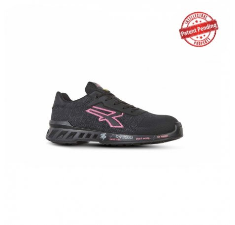 Upower Michelle S ESD Calzado de Seguridad Ligeros para Mujer - Talla 38 - Nylon Ultra-Transpirable, Pelicula Antiabrasion, Plantilla Antiperforacion, Puntera AirToe Aluminium, Proteccion S1PS FO SR - Color Negro/Rosa
