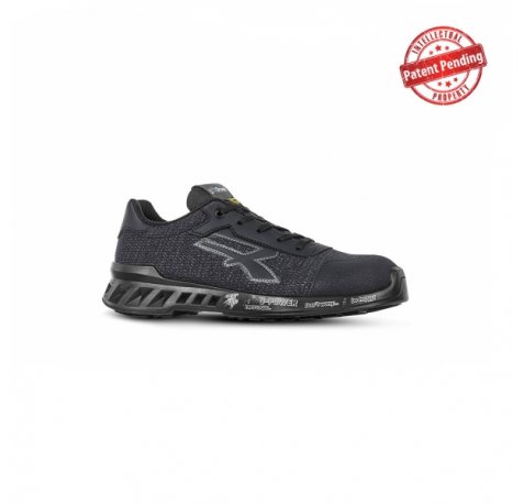 Upower Scott S ESD Calzado de Seguridad Bajos - Talla 37 - Nylon Ultra-Transpirable, Pelicula Anti-Abrasion, Suela Antideslizante, Puntera AirToe Aluminio, Plantilla Antiperforacion, Proteccion S1PS FO SR - Color Gris Oscuro