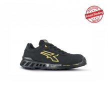 Upower Bart S ESD Calzado de Seguridad Ultraligero - Talla 45 - Empeine Hidrorrepelente, Puntera AirToe Aluminium, Suela Antideslizante, Plantilla Antiperforante, Proteccion CI - Color Negro/Amarillo