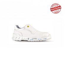 Upower Liam O ESD Calzado de Seguridad - Talla 43 - Empeine Hidrorrepelente, Cierre sin Cordones, Suela Antiabrasion y Antiaceite, Plantilla Anatomica Antibacteriana, Puntera AirToe Aluminium, Clase S2 FO SR - Color Blanco