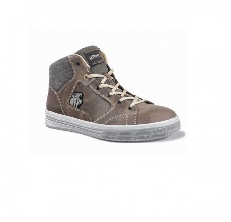 Upower Safari S Calzado de Seguridad Altos - Talla 41 - Empeine Piel Engrasada Hidrofuga, Puntera Aluminio Antipinchazos, Suelas Antideslizantes, Proteccion S3S FO SR - Color Marron
