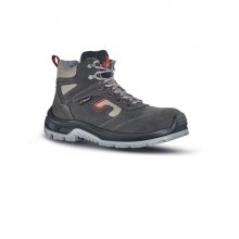 Upower Check L Botines de Seguridad - Talla 47 - Empeine en Gamuza Suave, Textile Ultra Transpirable, Puntal Composite, Antiperforacion, Antideslizante, Suela Doble Capa PU, Proteccion S1P FO SR - Color Negro