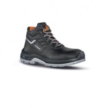 Upower Innovation RS L Botines de Seguridad - Talla 46 - Empeine Piel Hidrofuga, Puntal Composite, Antiperforacion, Suela Antideslizante, Proteccion S3 FO SR - Color Negro