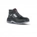 Upower Star RS S Calzado de Seguridad Botines - Talla 46 - Empeine Piel Flor Grana Mina, Hidrofugo, Puntal Composite, Antiperforacion, Antideslizante, Suela PU/PU, Proteccion S3S FO SR - Color Negro