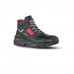 Upower Gravel S RS Botines de Seguridad - Talla 39 - Empeine Piel Flor Grana Mina, Hidrofugos, Puntal Composite, Antiperforacion, Suela Antideslizante PU/VIBRAM, Proteccion S3S CI HI HRO FO SR - Color Negro
