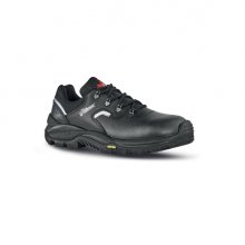 Upower Eruption S Calzado de Seguridad Bajos - Talla 41 - Empeine Piel Flor, Hidrofugos, Puntal Composite, Antiperforacion, Suela Antideslizante PU/VIBRAM, Proteccion S3S CI HI HRO FO SR - Color Negro