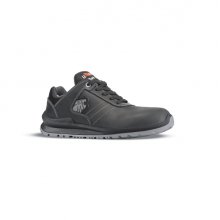 Upower Stig S Calzado de Seguridad Bajos - Talla 43 - Cuero Pull-Up Hidrofugo, Puntal de Aluminio, Anti-Pinchazos, Suela Antideslizante, Proteccion S3S FO SR - Color Gris Oscuro