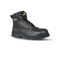 Upower Track L Botines de Seguridad - Talla 37 - Empeine Piel Hidrofugo, Puntal Composite, Antiperforacion Acero Inoxidable, Transpirables, Suela Antideslizante PU/PU, Proteccion S3 FO SR - Color Negro