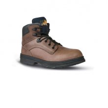 Upower Tribal S Calzado de Seguridad Botines - Talla 38 - Empeine Piel Pull-Up Hidrofugo, Puntal Composite, Antiperforacion, Transpirables, Antideslizantes, Suela PU/PU, Proteccion S3S FO SR - Color Marron