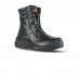 Upower Leopard UK S Calzado de Seguridad - Talla 47 - Empeine Piel Hidrofugo, Puntal Composite, Antiperforacion, Antideslizante, Suela PU VIBRAM, Proteccion S3S CI HI HRO FO SR - Color Negro