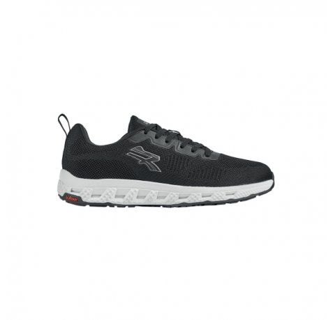 Upower Heston Zapato Bajo de Seguridad - Talla 43 - Comodidad y Estilo, Malla de Nailon Transpirable, Amortiguacion MEMORY FOAM, Adherencia en Superficies Resbaladizas, Proteccion OB e FO SR - Color Negro/Blanco