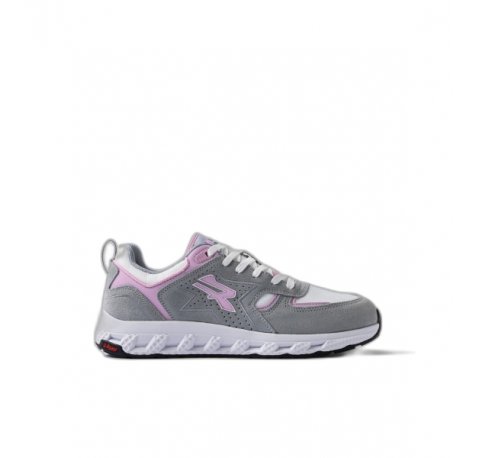 Upower Jackie Calzado de Seguridad Bajo - Talla 36 - Proteccion OB e FO SR - Color Gris/Rosa