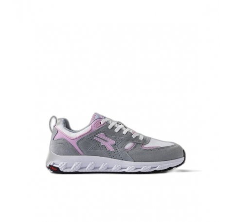 Upower Jackie Calzado de Seguridad Bajo - Talla 47 - Proteccion OB e FO SR - Color Gris/Rosa