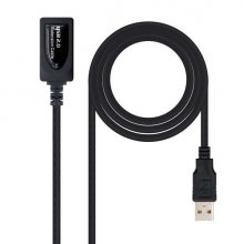Nanocable Cable Prolongador con Amplificador USB-A 2.0 Macho a USB-A Hembra 10m