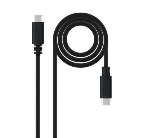 Nanocable Cable USB 2.0 3A - Tipo USB-C/M-USB-C/M - 1.5m - Color Negro