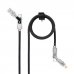 Nanocable Cable USB-C 4 en 1 - Soporta hasta 27W - Longitud 1m - Adaptador USB-A y Lightning Integrado - Indicador LED - Algodon Trenzado - Color Negro