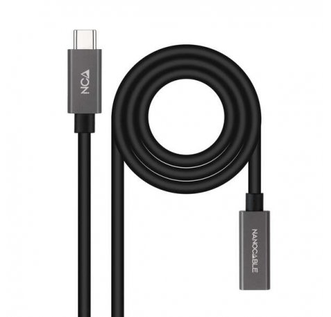 Nanocable Cable USB 3.2 Gen2x2 60W 4K/60Hz USB-C M/H - 0.5m - Color Negro