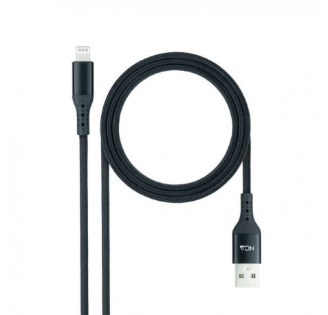 Nanocable Cable Lightning A USB A/M - Mallado - 1m - Color Negro