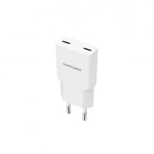 Nanocable Cargador de Pared 2xUSB-C/PD 20W - Color Blanco