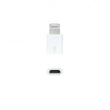 Nanocable Adaptador Lightning a Micro USB - Lightning/M-Micro B/H - Color Blanco