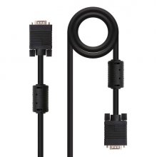 Nanocable Cable SVGA con Ferrita HDB15 Macho a HDB15 Macho 1.80m - Color Negro Nanocable Cable SVGA con Ferrita HDB15 Macho a HDB15 Macho 1.80m - Color Negro