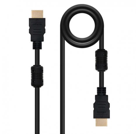 Nanocable Cable HDMI v1.4 con Ferrita Macho a HDMI v1.4 con Ferrita Macho 5m - Alta Velocidad - Color Negro