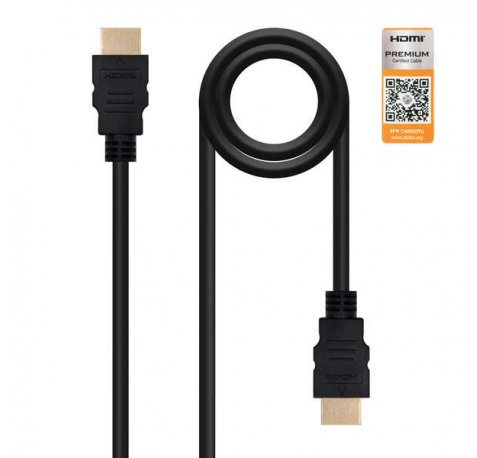 Nanocable Cable HDMI v2.0 Premiun Macho a HDMI v2.0 Premiun Macho 1m - 4K@60Hz 18Gbps - Alta Velocidad - Color Negro