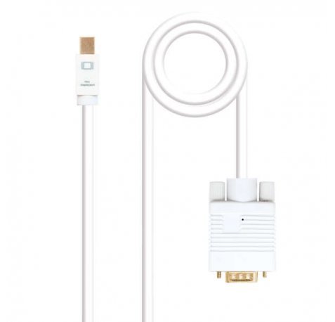 Nanocable Cable Conversor Mini DP Macho a VGA Macho 5m - Color Blanco