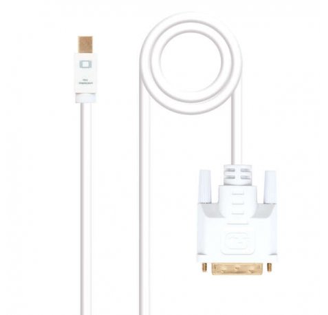 Nanocable Cable Conversor Mini DP Macho a DVI Macho 5m - Color Blanco