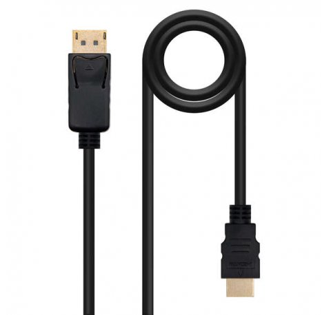 Nanocable Cable Conversor Displayport a HDMI - DP/M - HDMI/M - 1 m - Color Negro