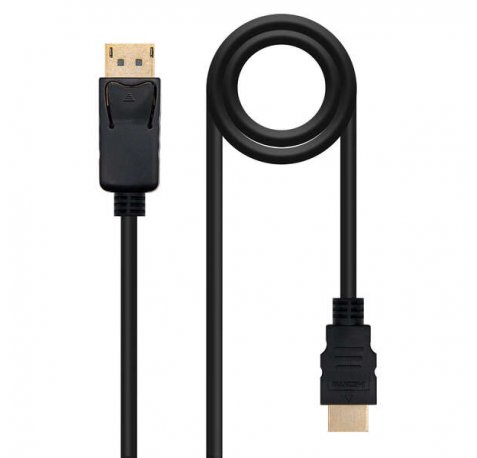 Nanocable Cable Conversor DisplayPort Macho a HDMI Macho 2m - Color Negro