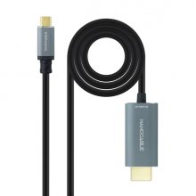 Nanocable Cable Conversor de Video - USB-C a HDMI 2.1 - 8K a 60Hz - Longitud 1.8m - Macho a Macho - Color Negro