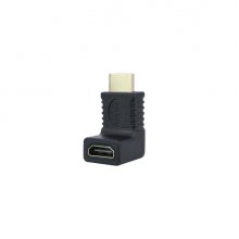 Nanocable Adaptador HDMI - Acodado 90 Grados - Conector Hembra a Macho - Color Negro