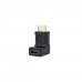 Nanocable Adaptador HDMI - Acodado 90 Grados - Conector Hembra a Macho - Color Negro